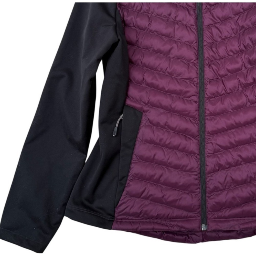 32 Degrees Heat Mixed Media Puffer Jacket Purple Small Outdoor Gorpcore Hiking - Picture 6 of 12